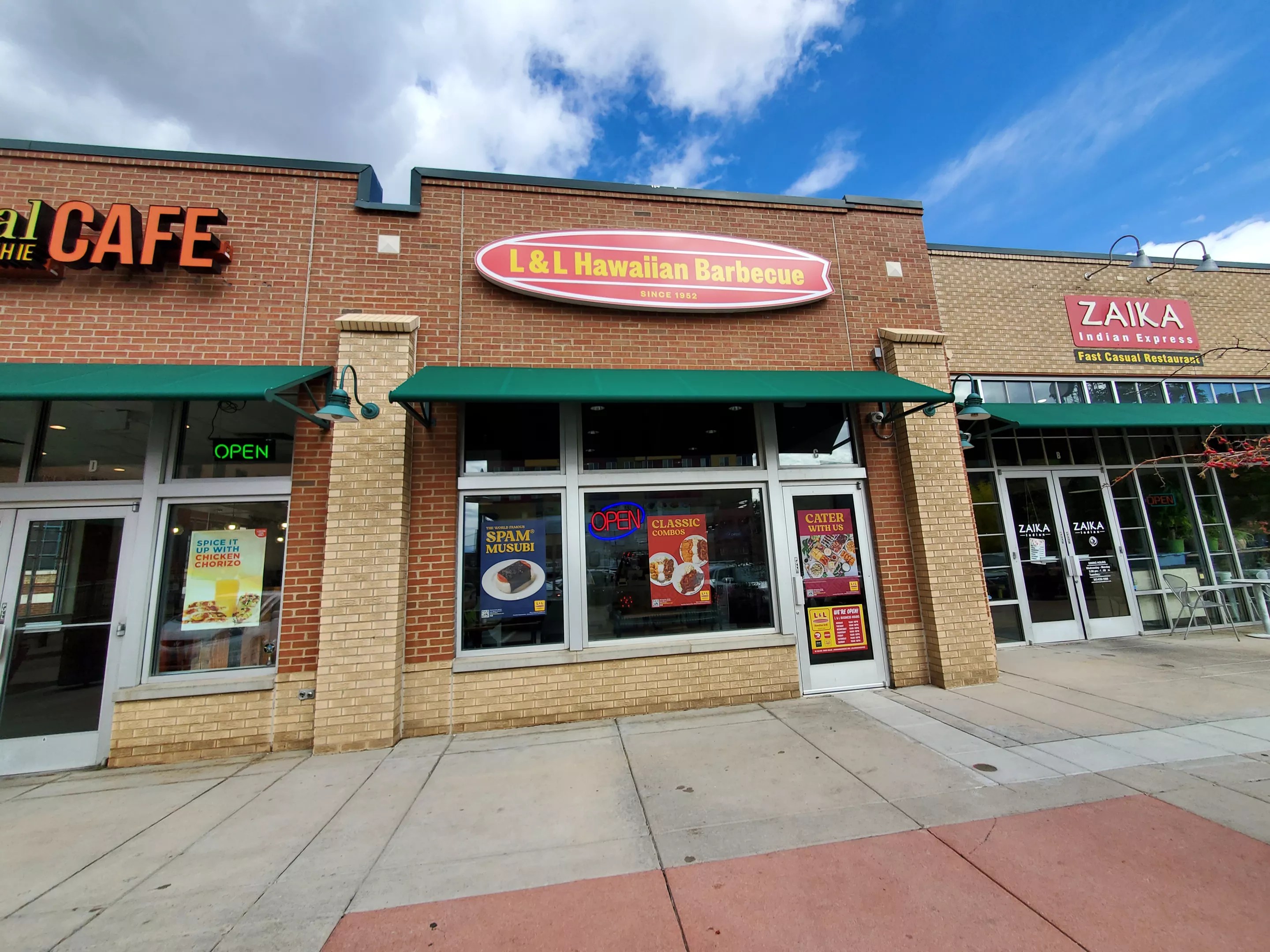 a strip mall storefront