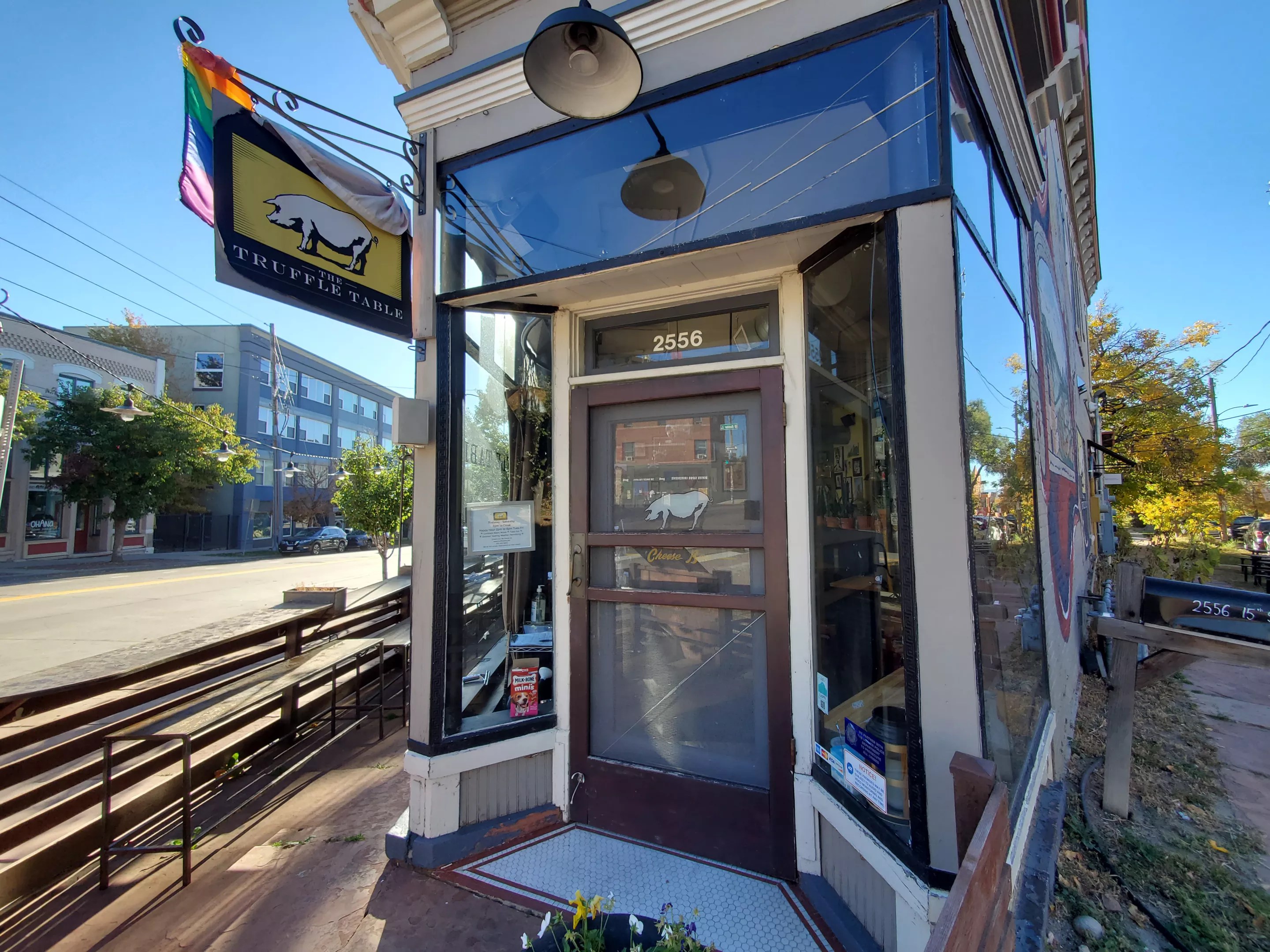 the front door of a restaurant