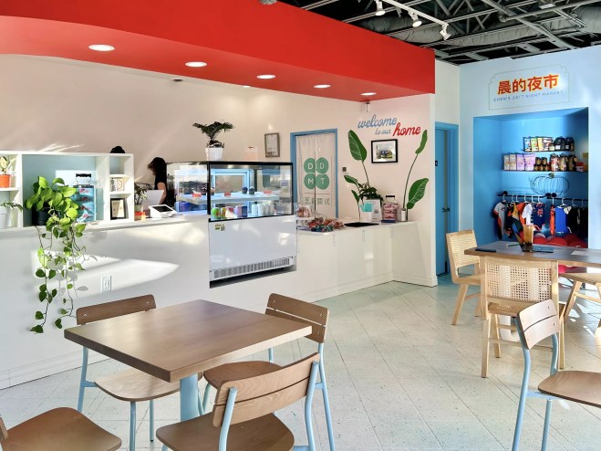 interior of a bubble tea shop