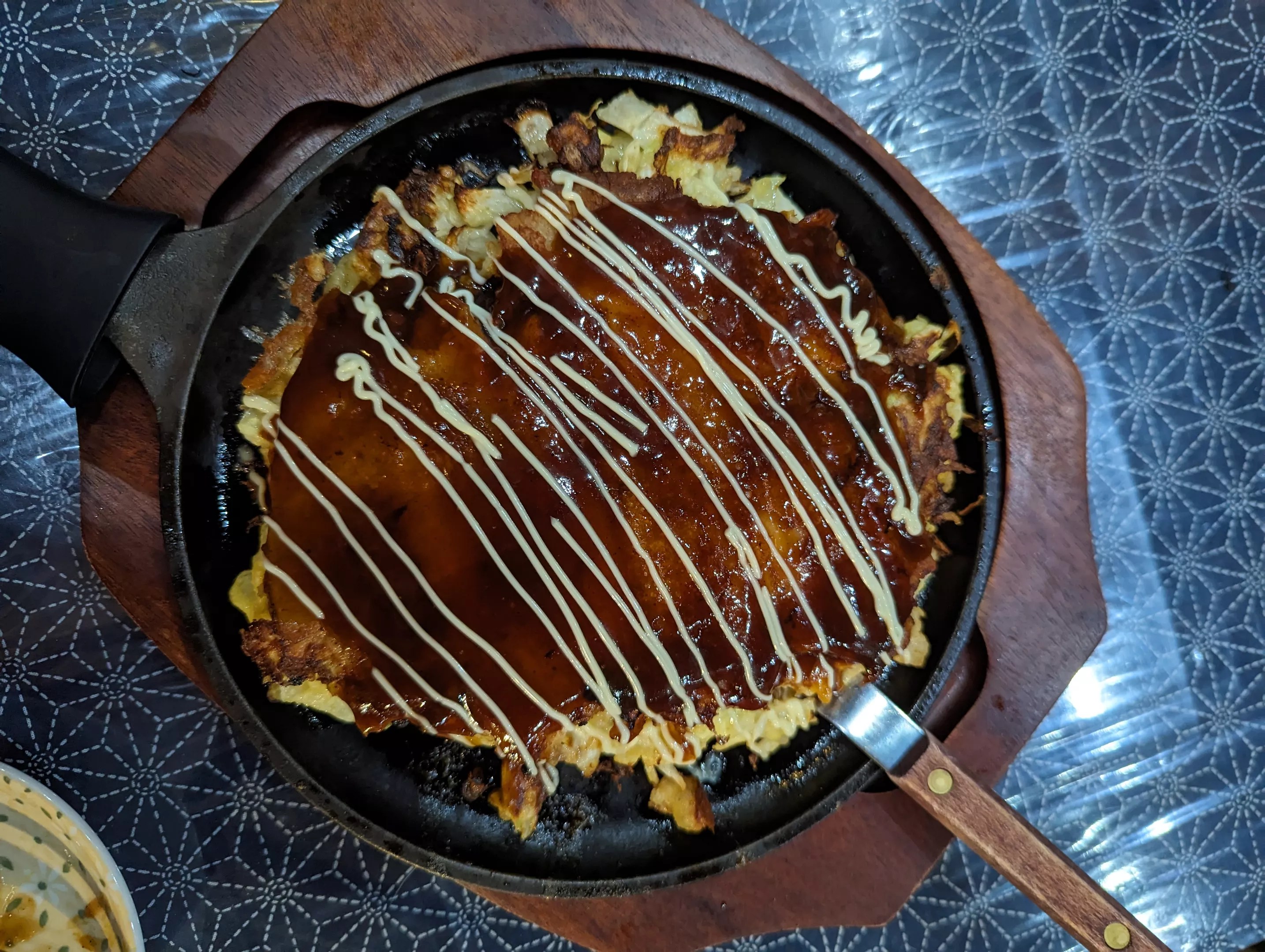 food on a black skillet
