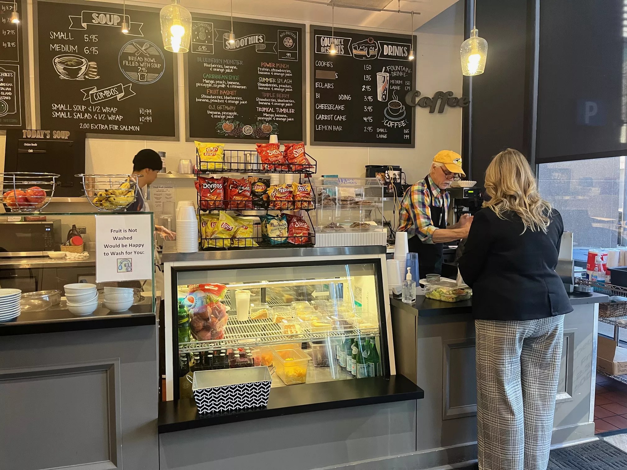 an ordering counter at a deli