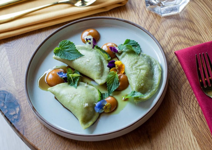 dumplings on a plate