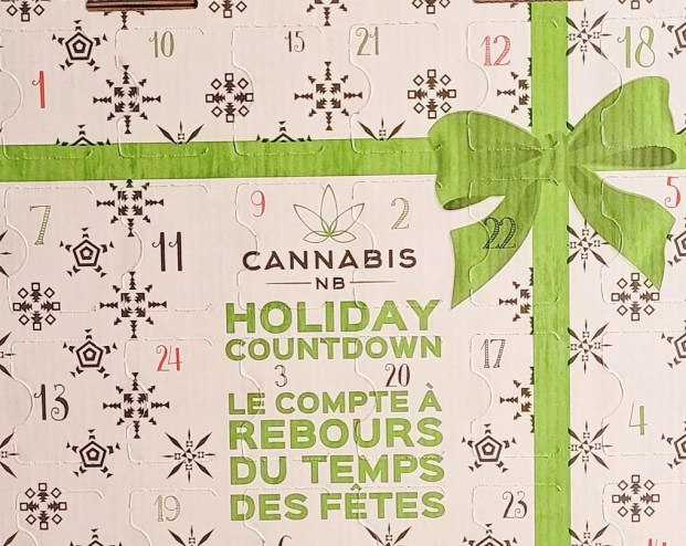 Cardboard cannabis advent calendar