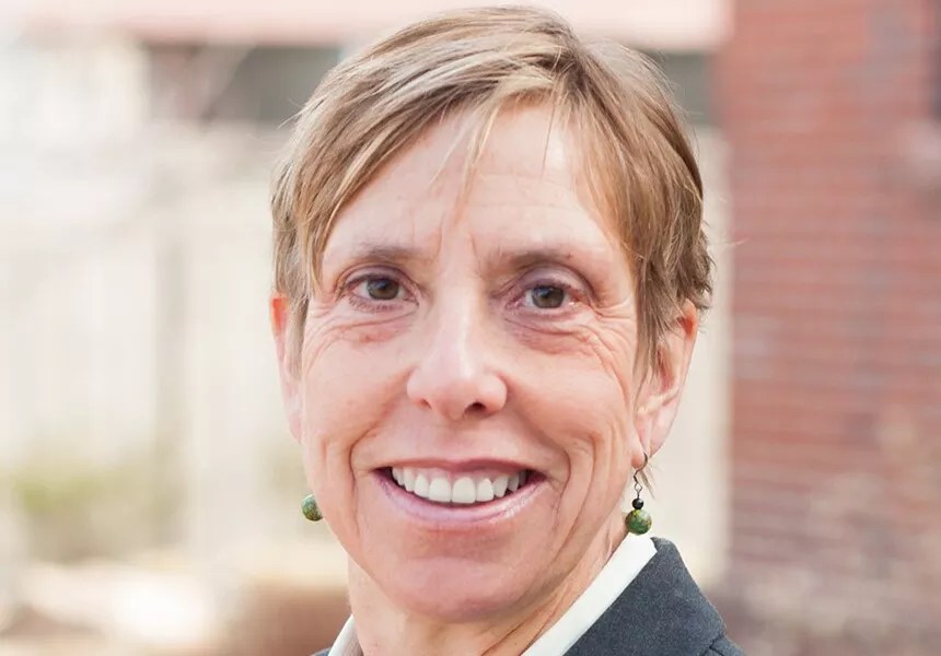 closeup of woman with short hair