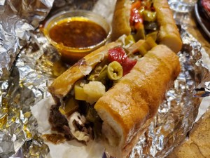 an italian beef sandwich