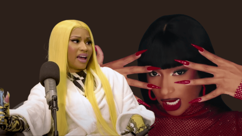 woman with yellow hair and woman with black hair