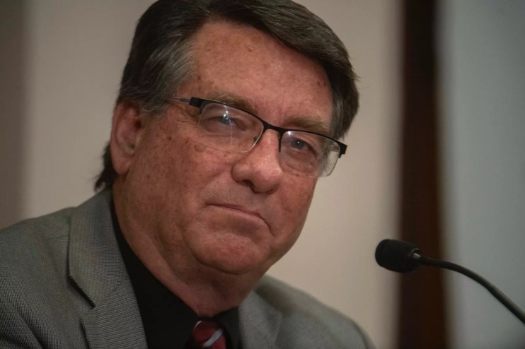 Former state senator Jerry Sonnenberg taking part in a debate.