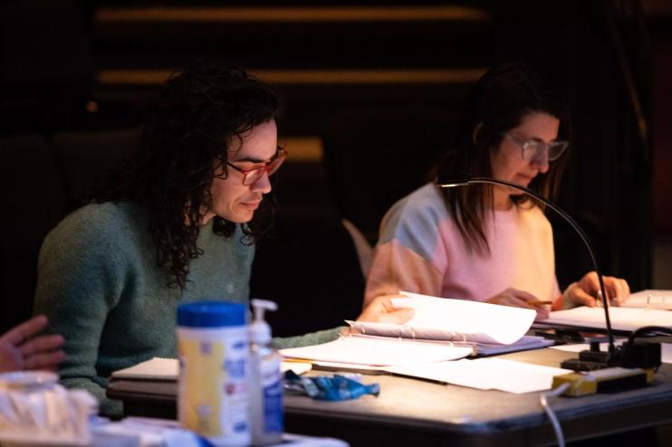 people reading scripts