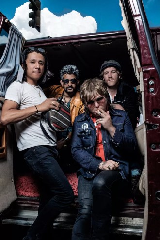 band poses for photo