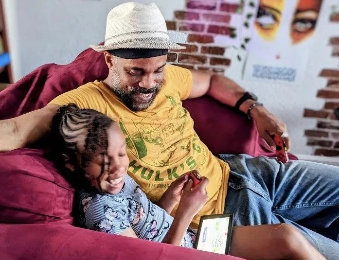 man with a young girl