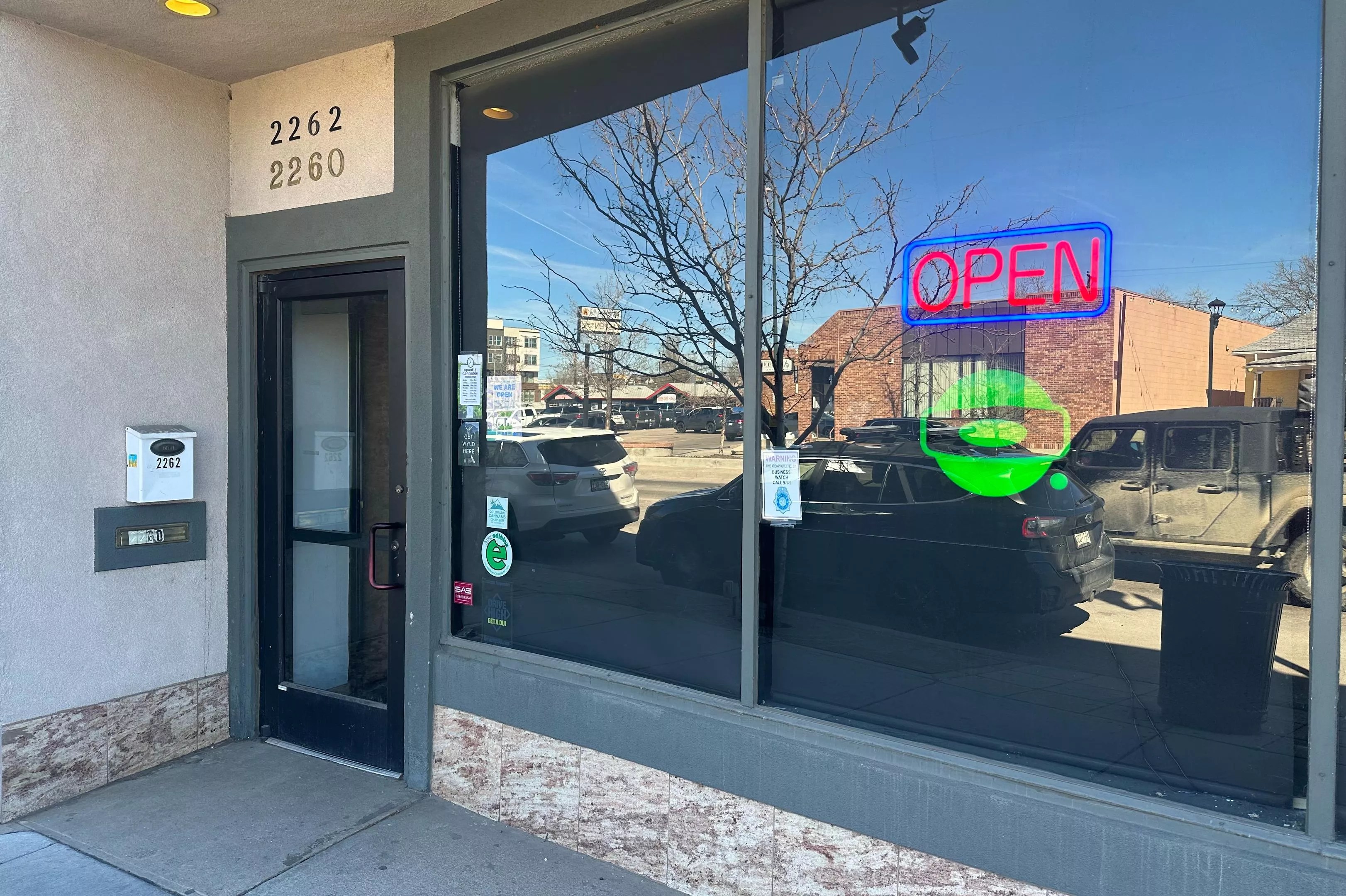 Marijuana dispensary storefront in Denver
