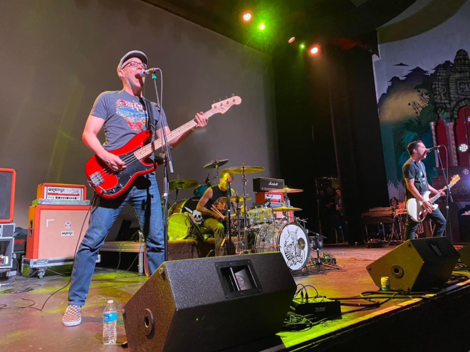 band performing on stage