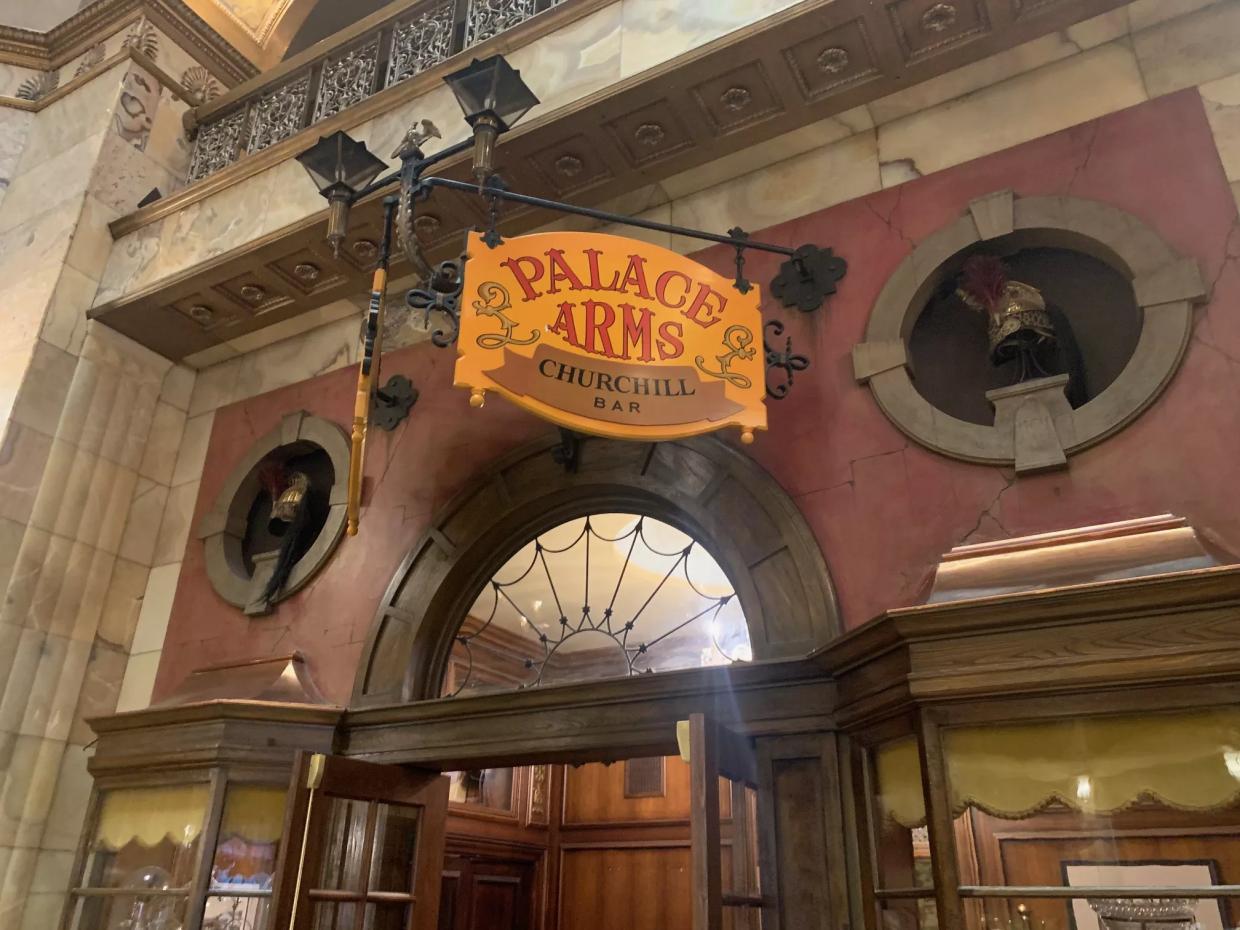 brown palace entrance at hotel