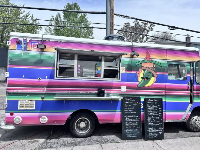 a colorful food truck