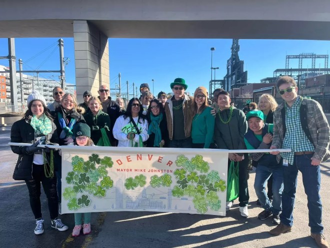 Johnston celebrates St. Patrick's day.