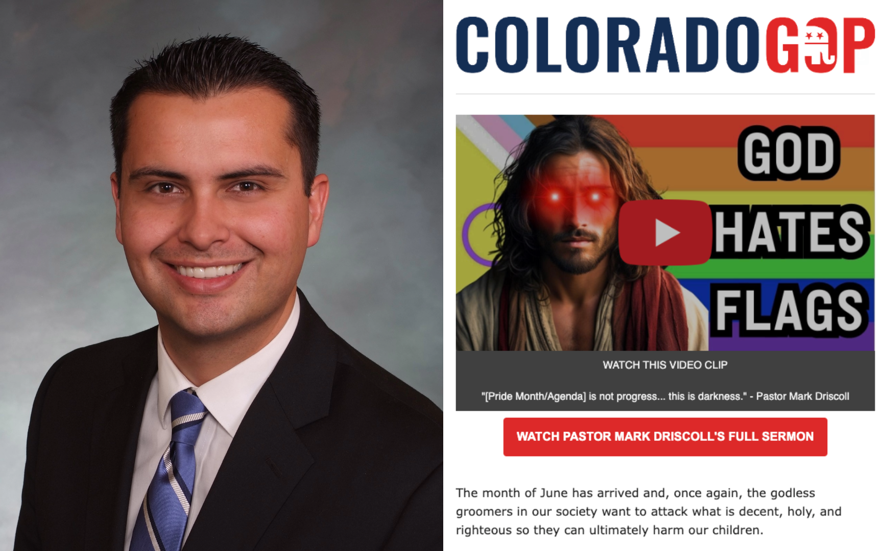 Colorado GOP Chair Dave Williams and the anti-Pride Month email he sent out.