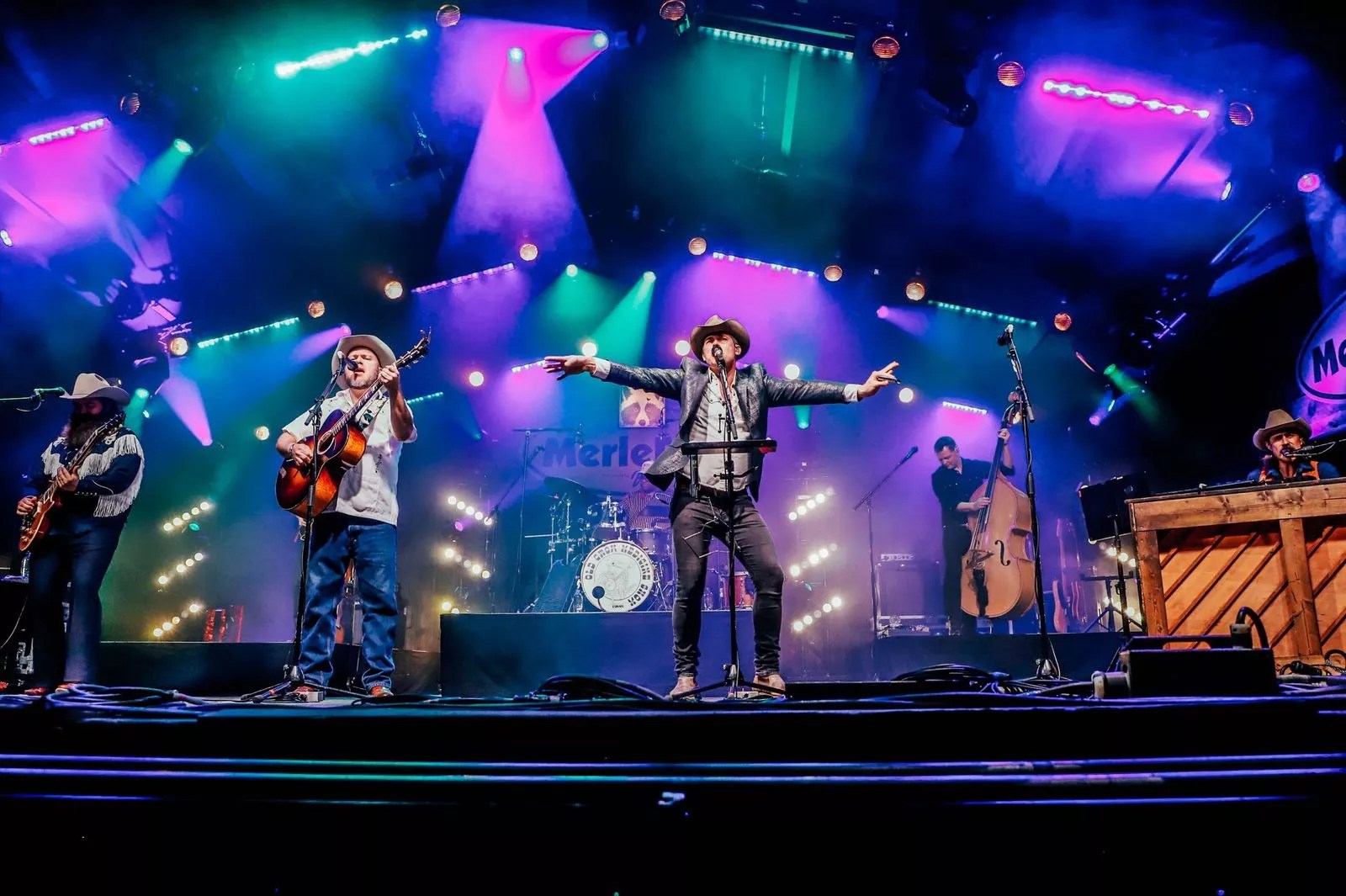old crow medicine show performing a concert