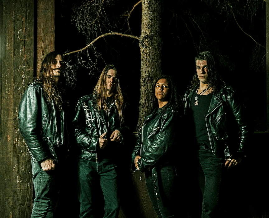 metal band poses for a group photo