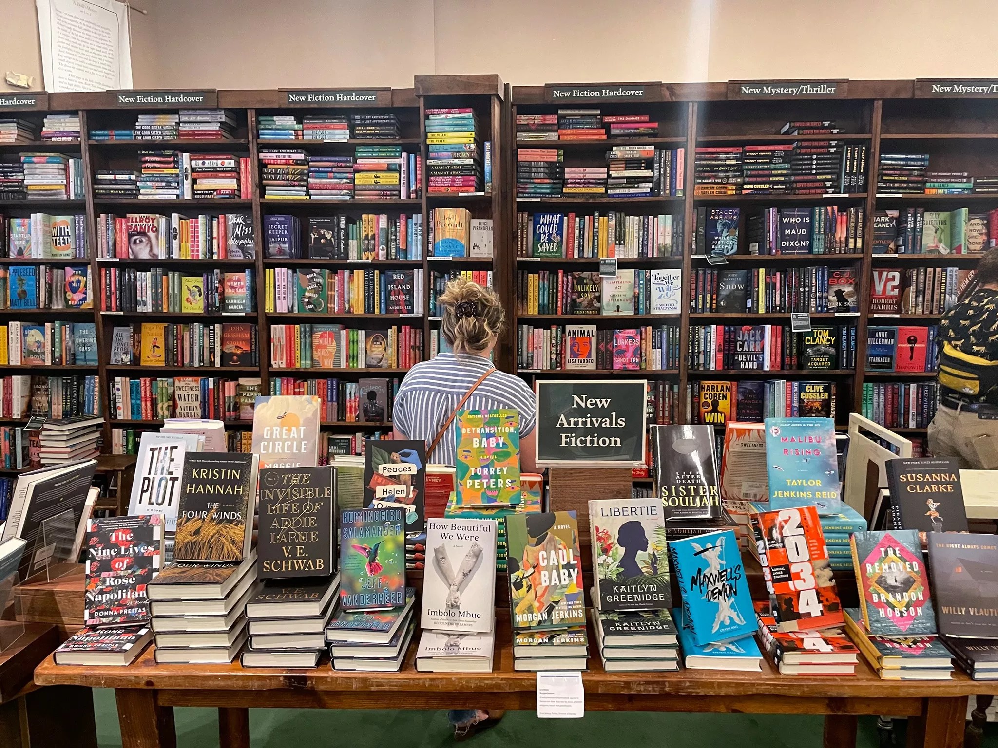 display of books at store