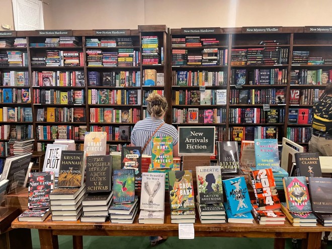 display of books at store
