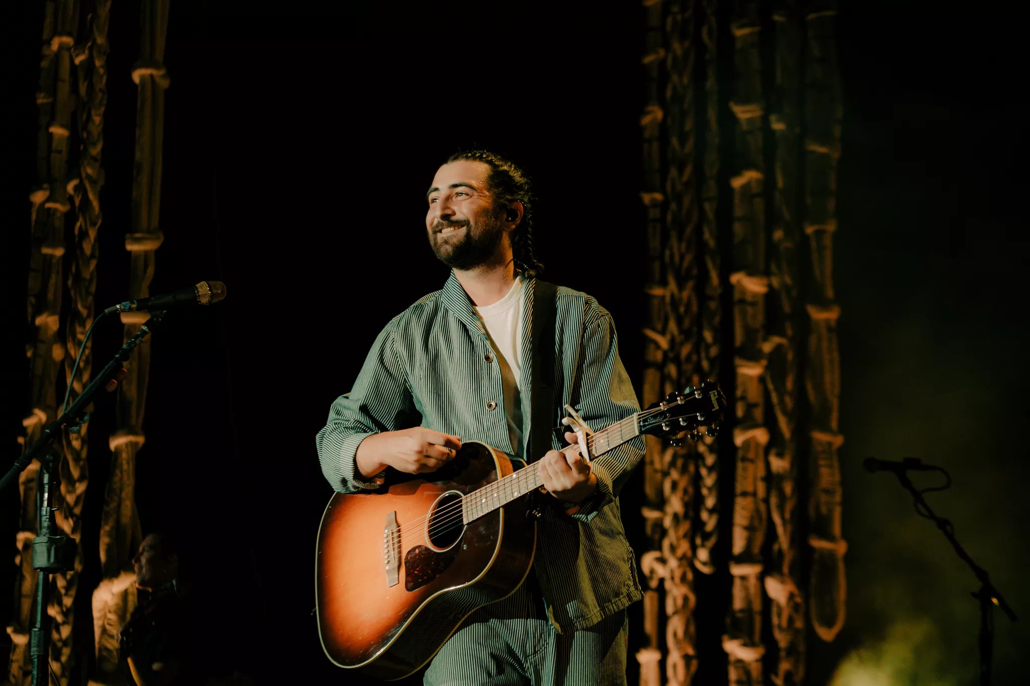 Noah Kahan performing at Fiddler's Green outside Denver