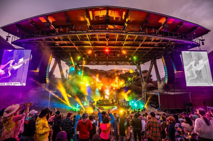 STS9 performing at Red Rocks