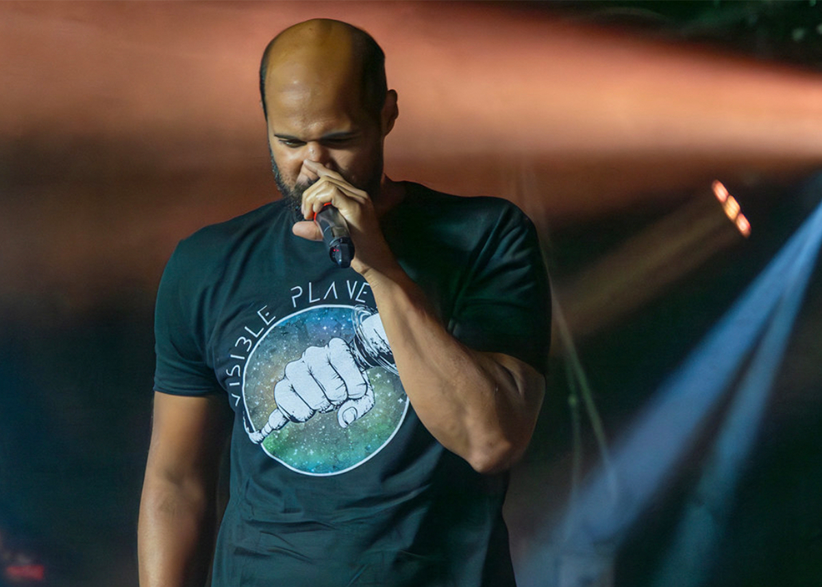 Homeboy Sandman performs at Herman's Hideaway for Visible Planets