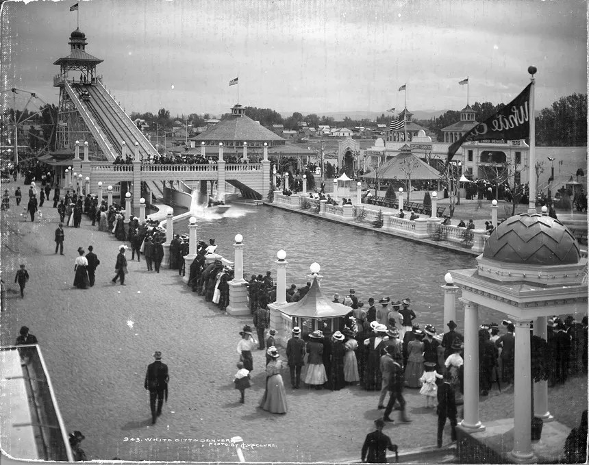 old photo of amusement park