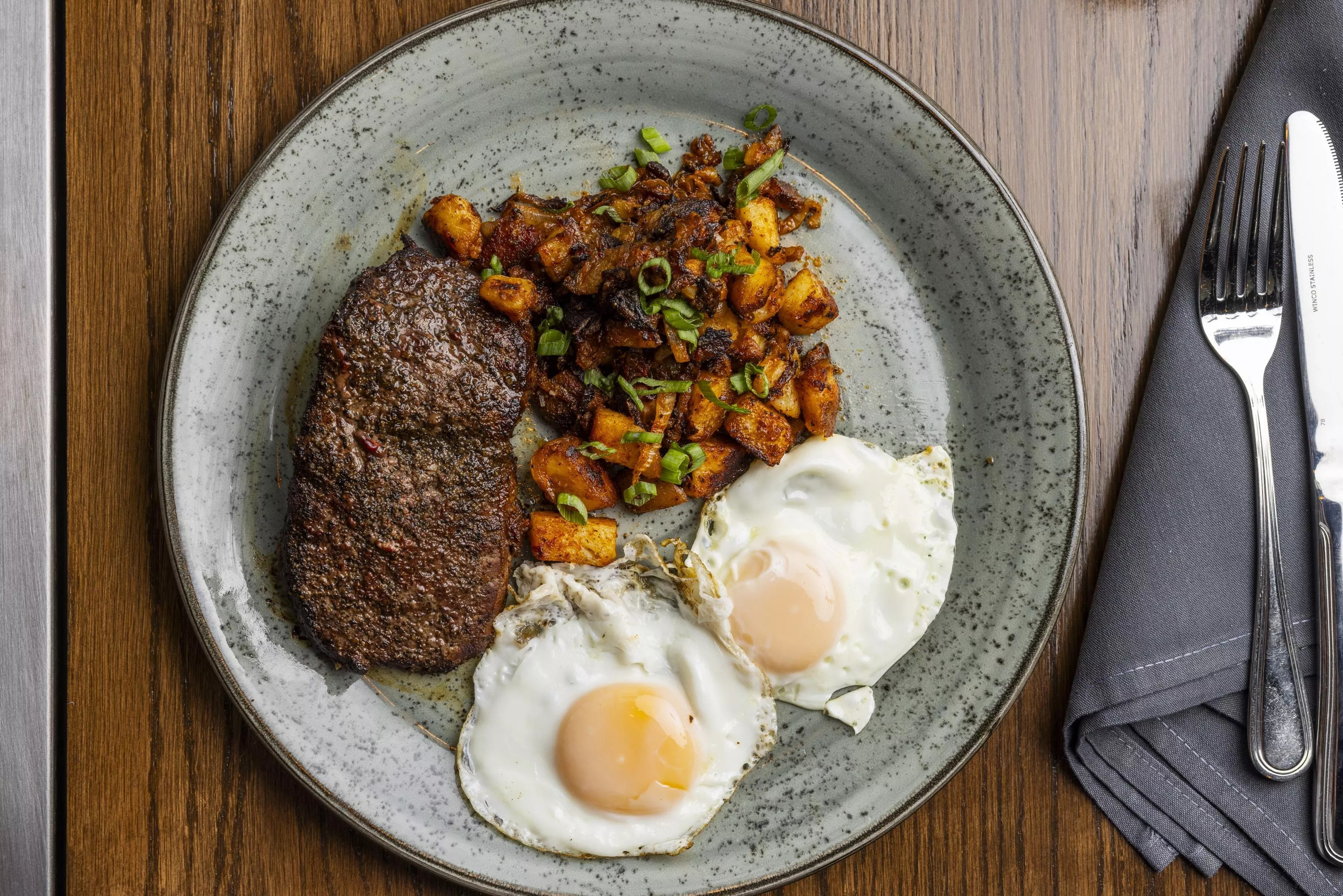 steak and eggs