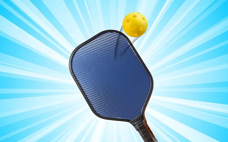 pickleball paddle with ball
