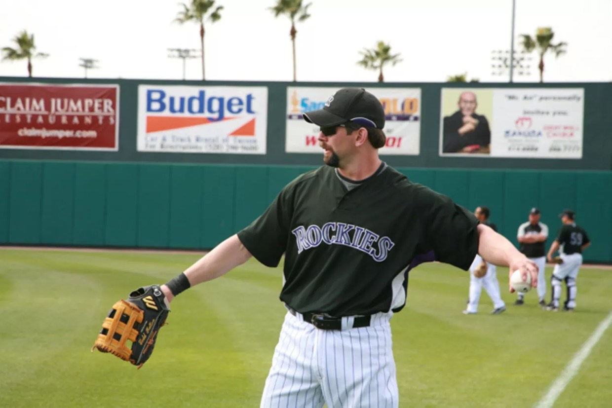 Todd Helton on the Colorado Rockies during spring training
