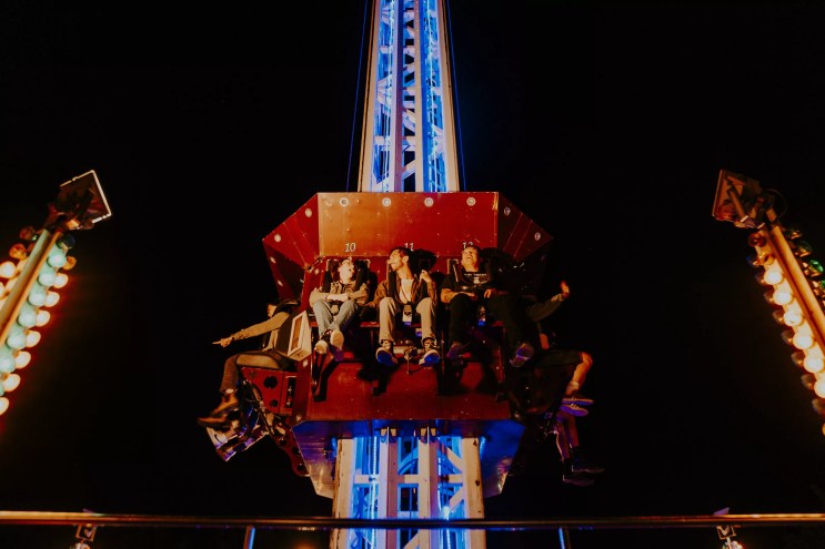 People attending  Summer Scream at Lakeside Amusement Park