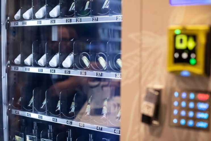 CBD vending machine at smoke shop