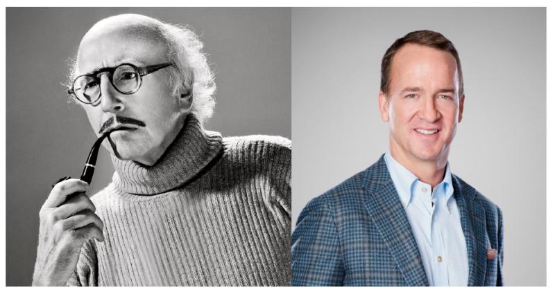 man smoking pipe on left, man in suit on right