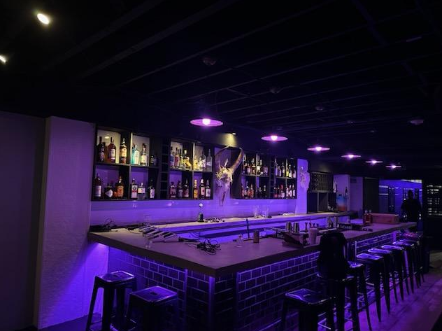 dar bark with purple lighting