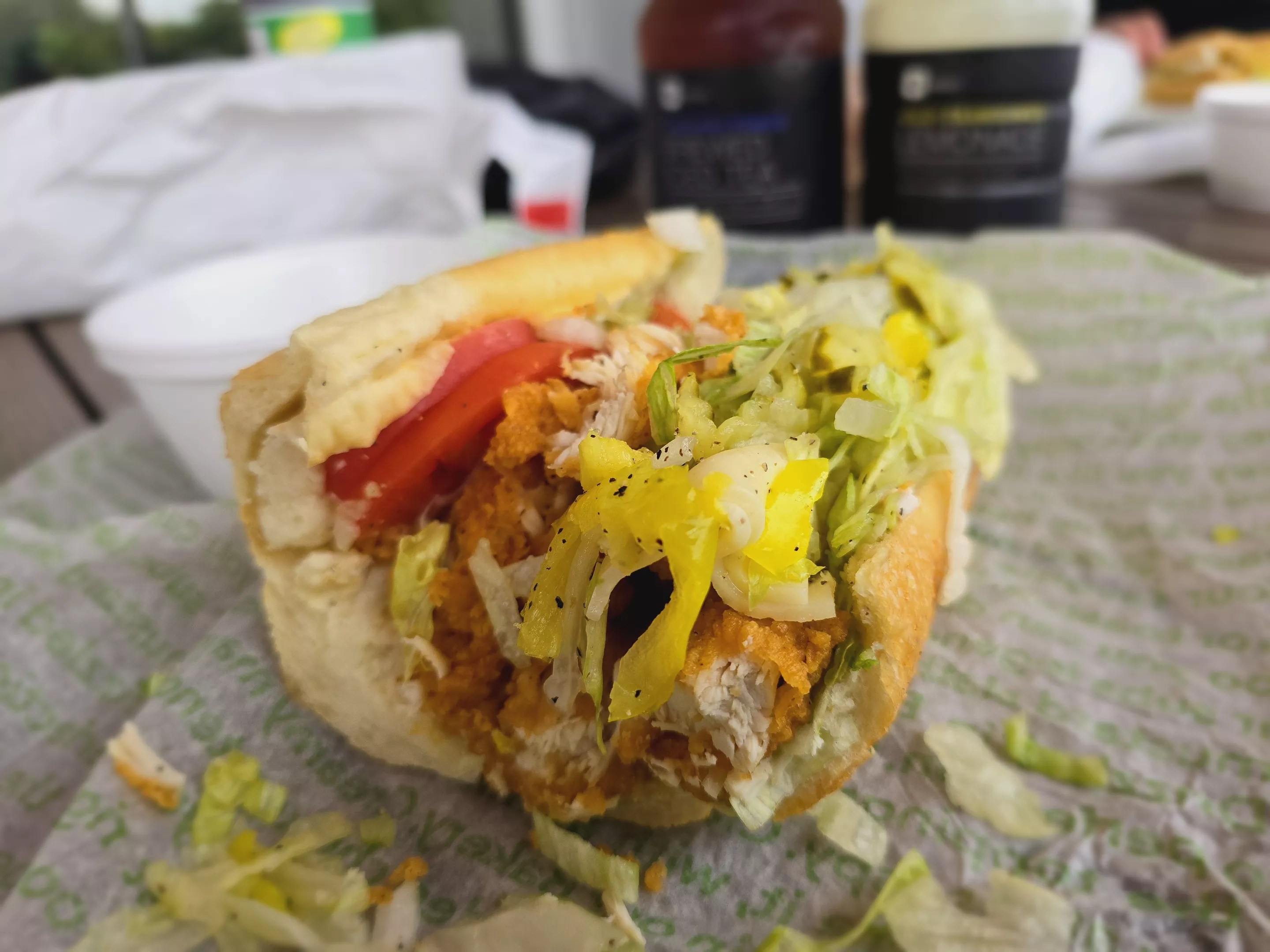 a chicken tender sub