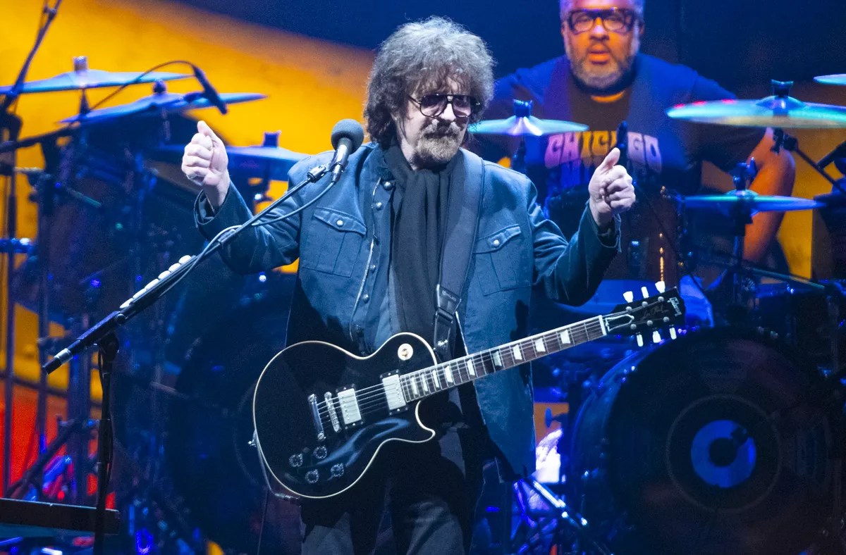 Jeff Lynne performing at Ball Arena in Denver