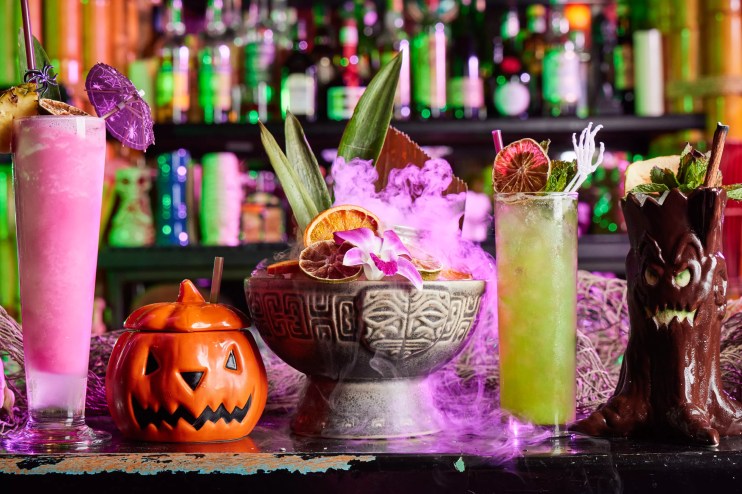 various tiki cocktails