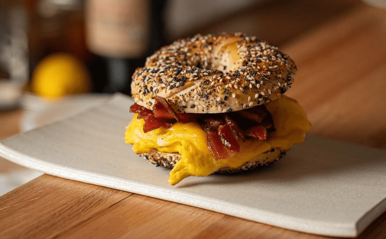 a bagel sandwich