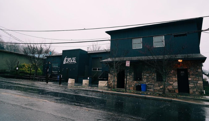 exterior of a black building