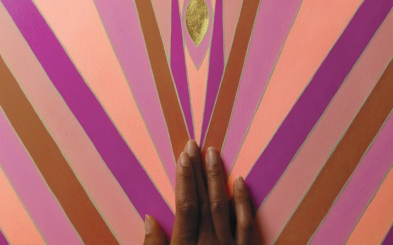 hand over graphic that is a vagina