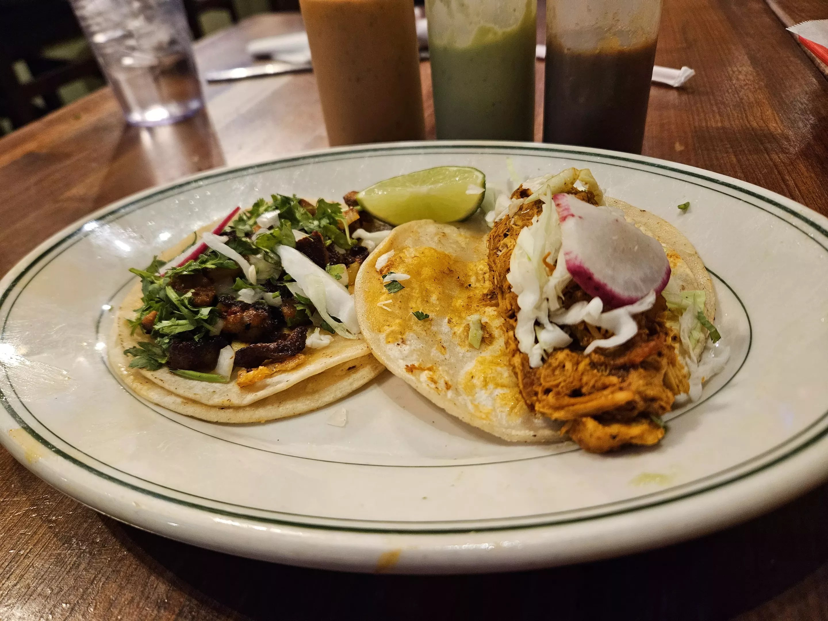 two tacos on a plate