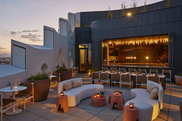 a rooftop bar