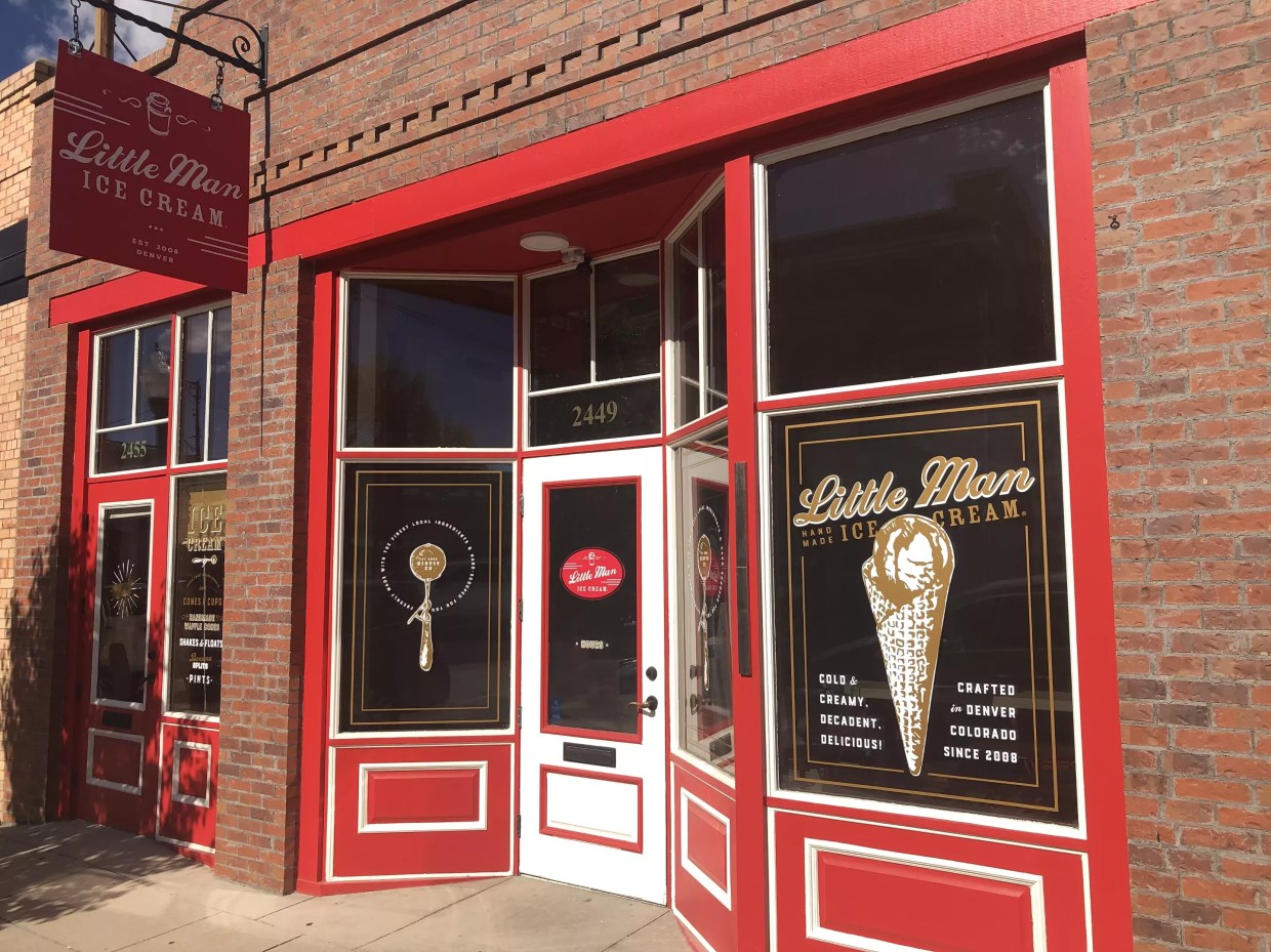 storefront of ice cream shop