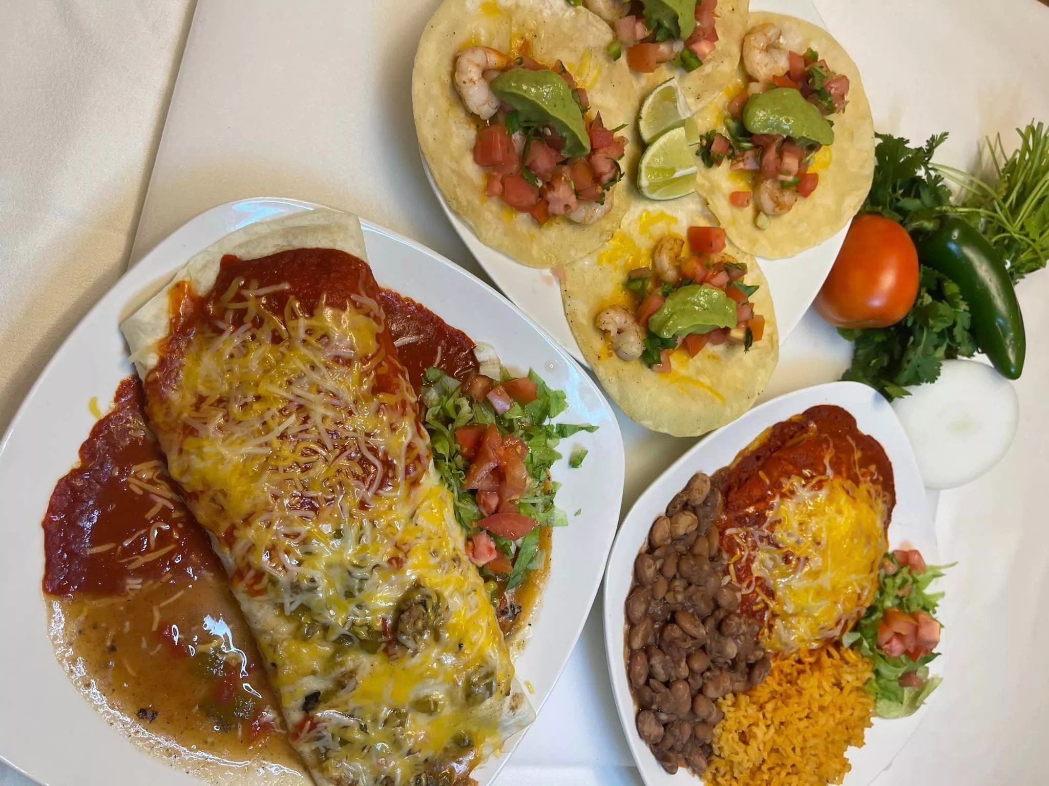 various new mexican dishes