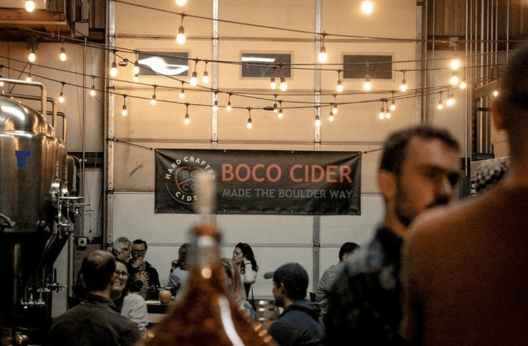 Industrial cidery tap room.