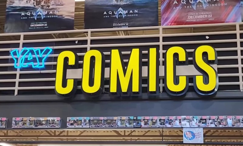 exterior of comic store