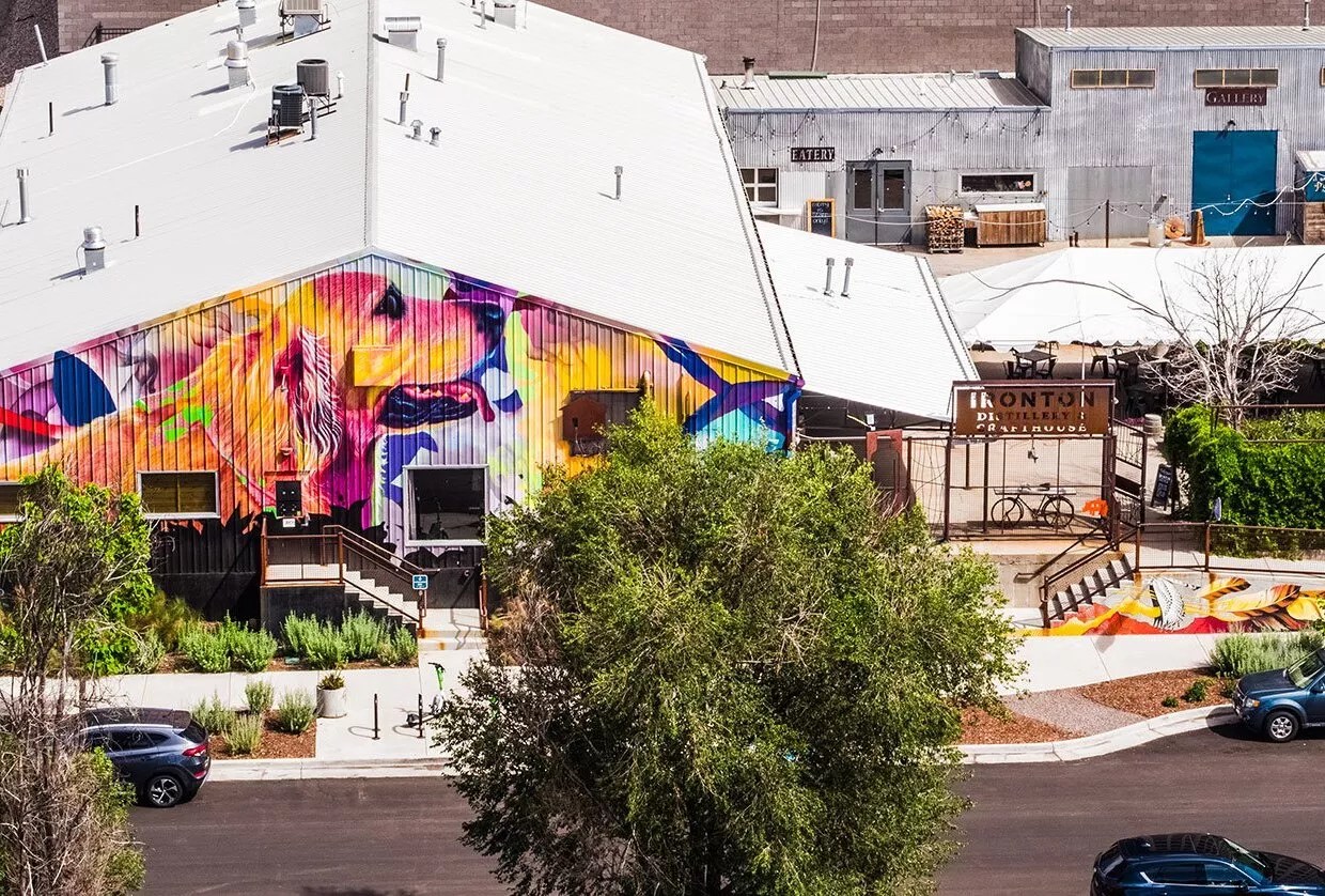 Distillery in old warehouse district.