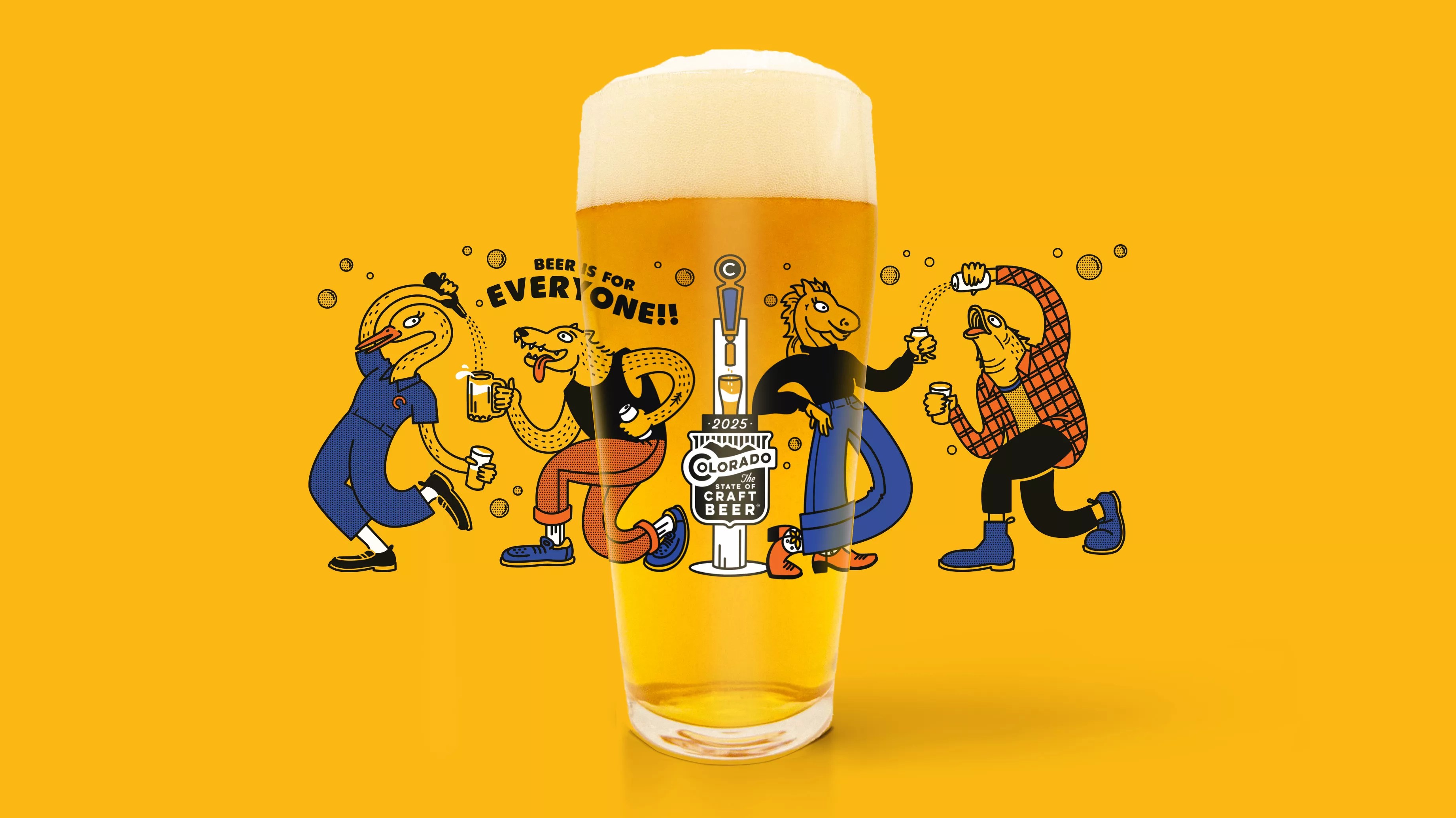 Pint glass design artwork.