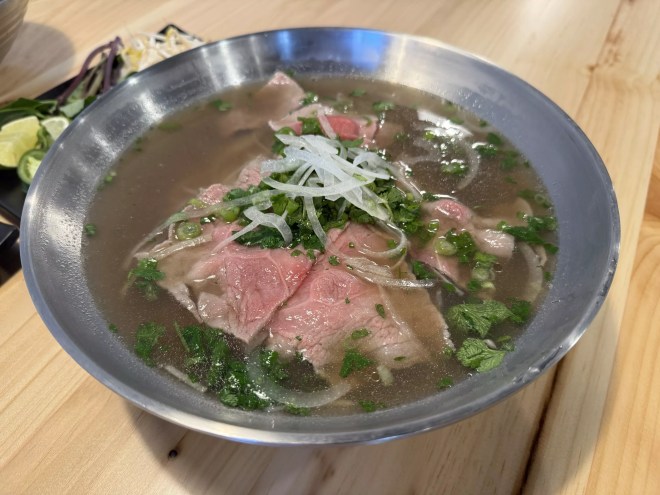 pho with meat